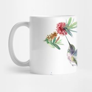 Hummingbird and Flower Mug